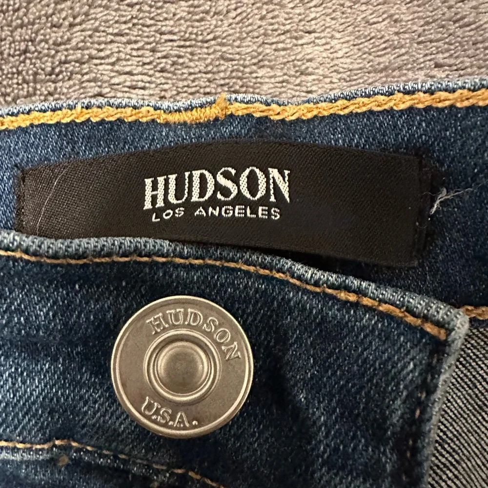 Hudson Centerfold Ultra High Rise Skinny Jeans Dark Wash Ankle Zip 29